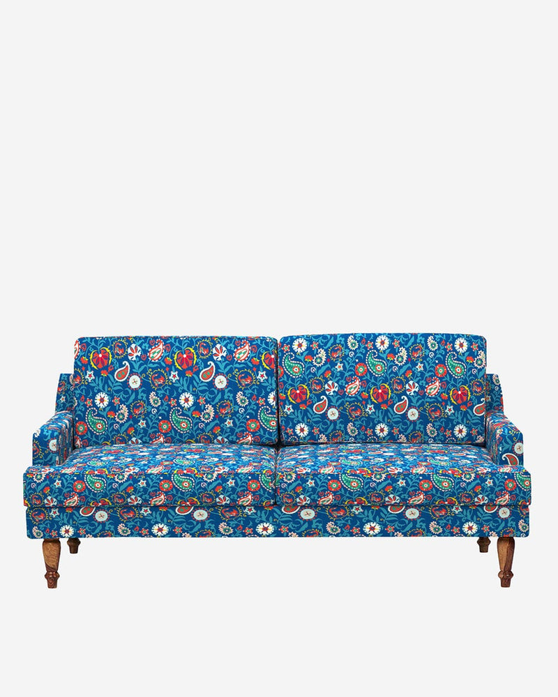 Chumbak Nawab Couch - India Paisleys Blue