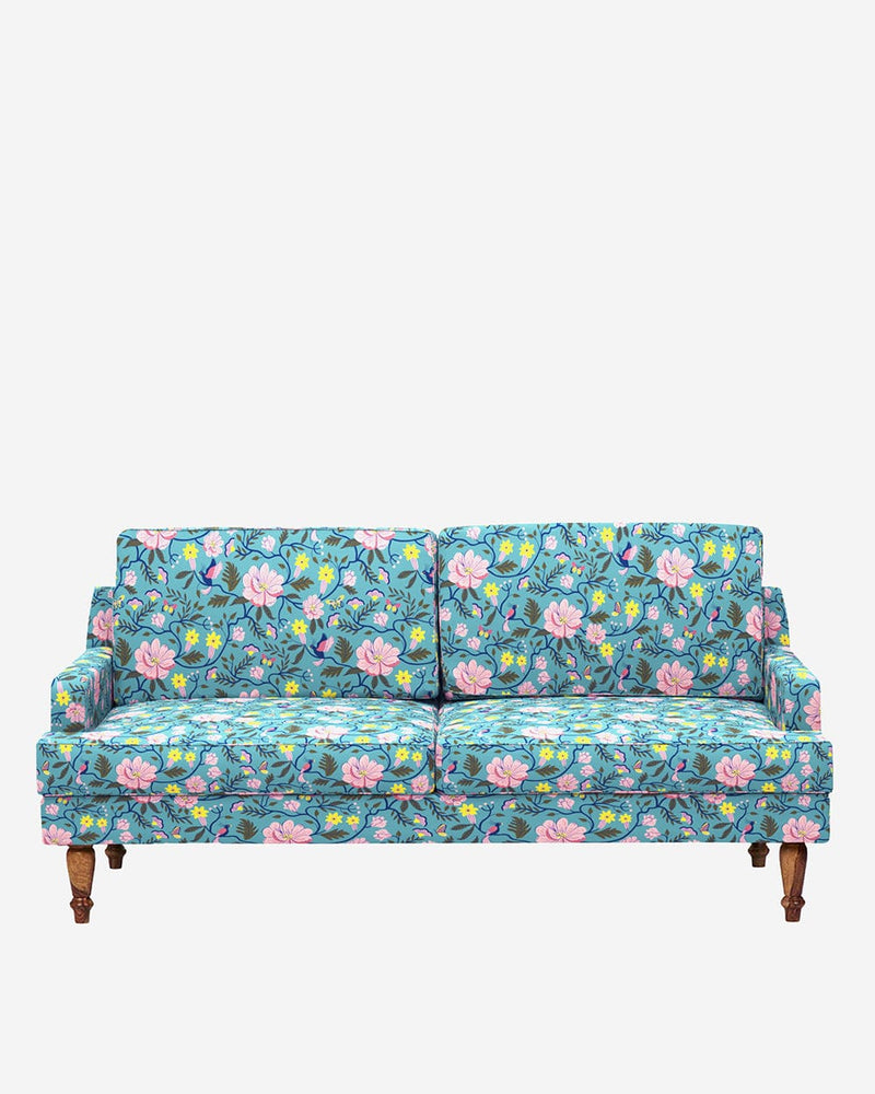 Chumbak Nawab Couch - Spring Bloom Teal