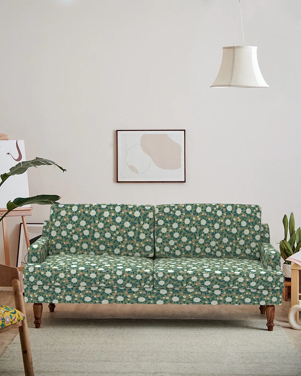 Chumbak Nawab Couch - Spring Marigold Green