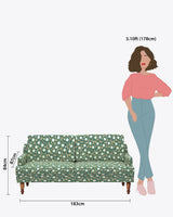 Chumbak Nawab Couch - Spring Marigold Green