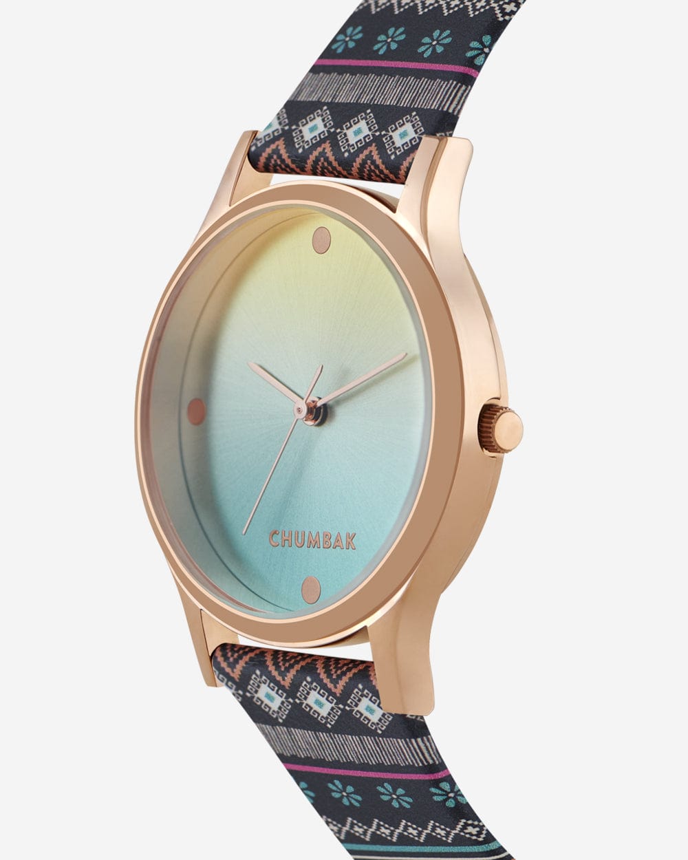 Chumbak TEAL by Chumbak Ombre Aztec Watch-Black