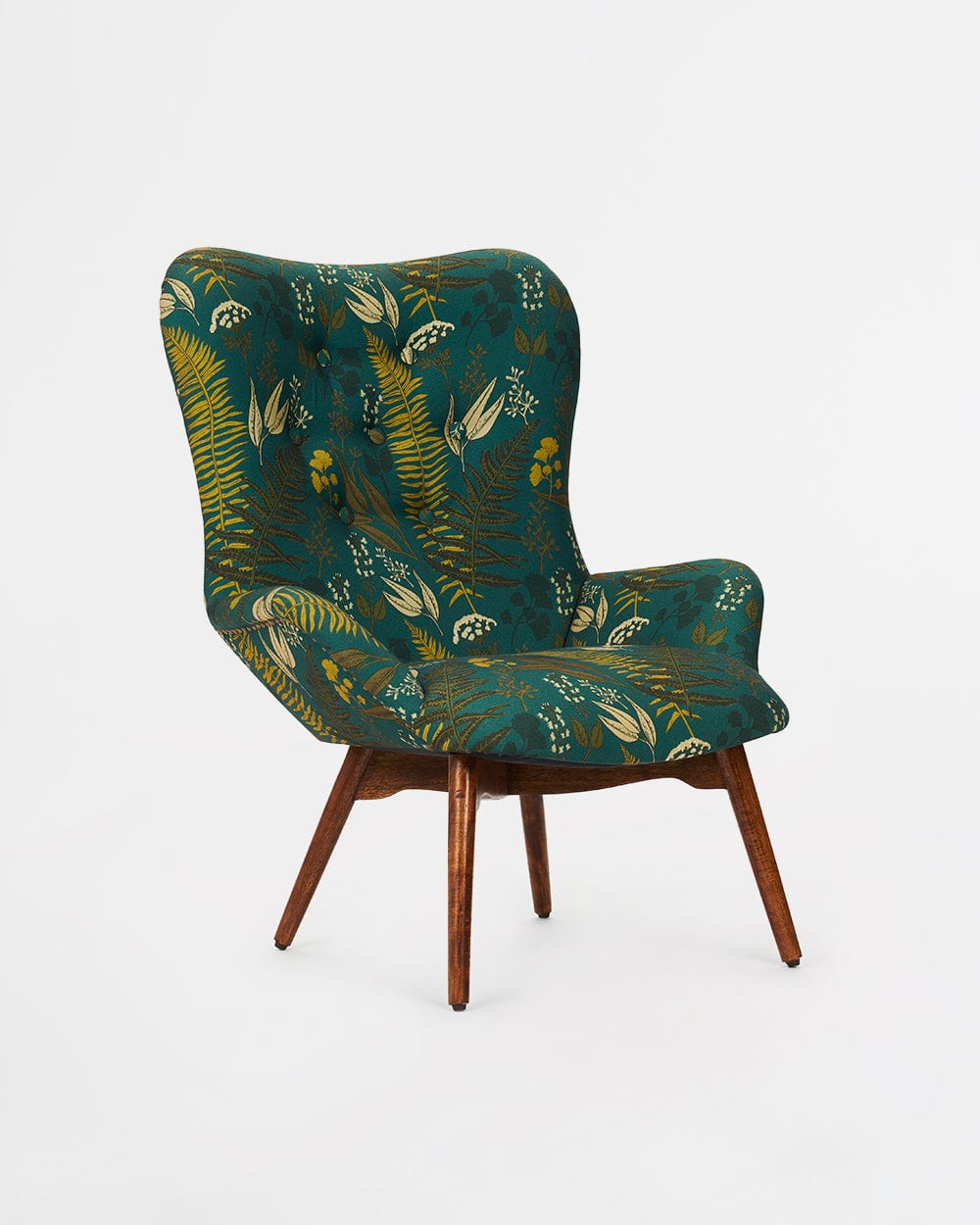 Chumbak Mid Century Modern Wing Chair-Ferns