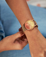 Chumbak TEAL by Chumbak Sunset Ombre Watch, Metal Mesh Strap