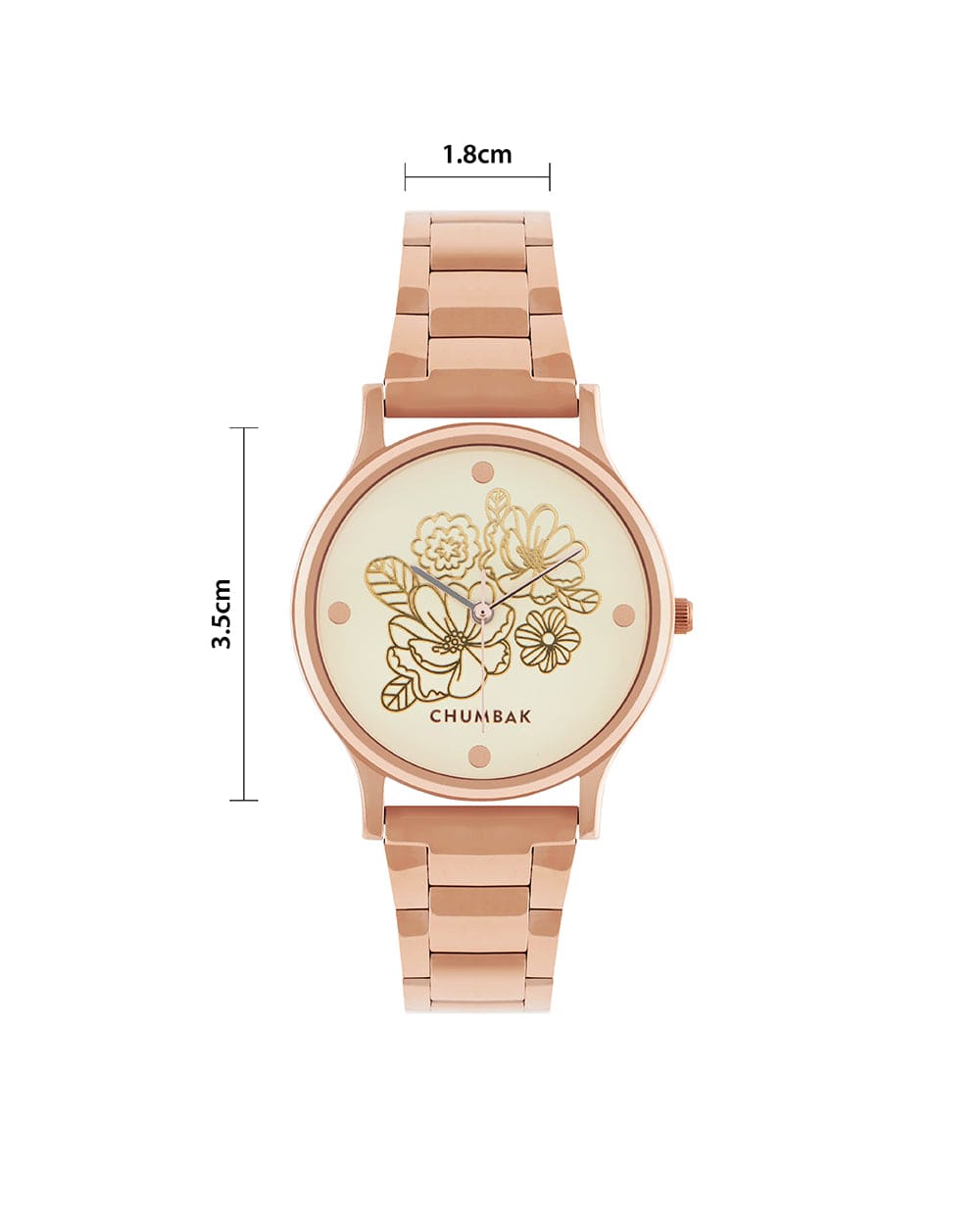 Chumbak TEAL by Chumbak abstract Peacock Watch, Metal link Strap