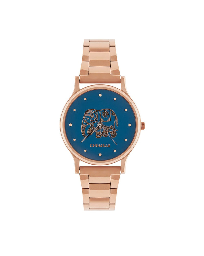 Chumbak TEAL by Chumbak Carnival Elephant Watch,Metal link Strap