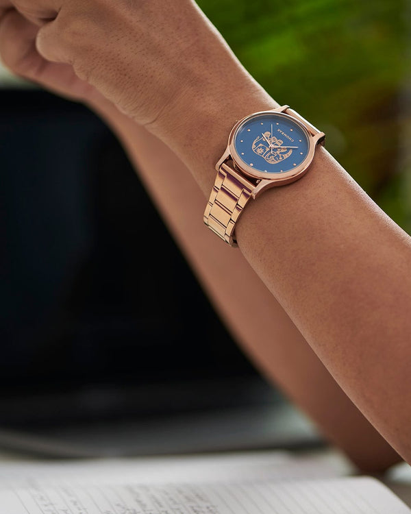 Chumbak TEAL by Chumbak Carnival Elephant Watch,Metal link Strap