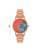 Chumbak TEAL by Chumbak Bohemian Leaves  Watch,Metal link Strap