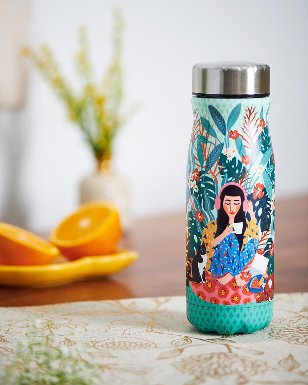 Live Slow Steel sipper Bottle