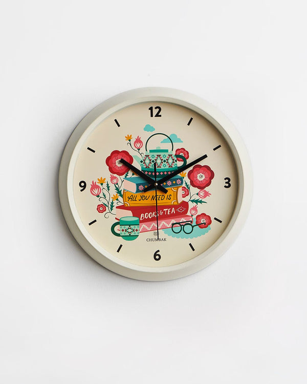 Chumbak Chumbak BookTok Wall Clock - White rim