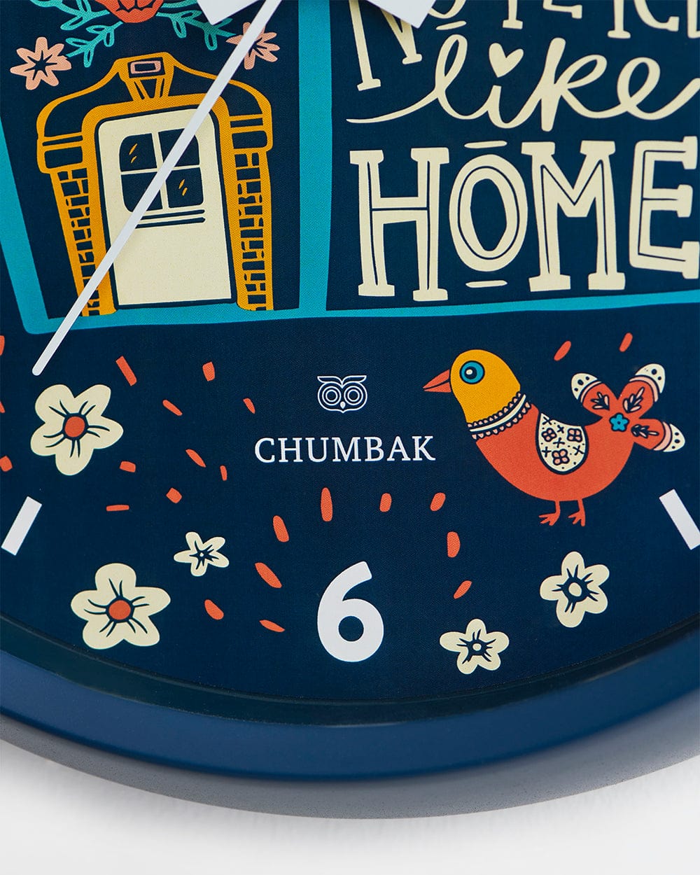 Chumbak Chumbak No Place Like Home Wall Clock - Navy Blue rim