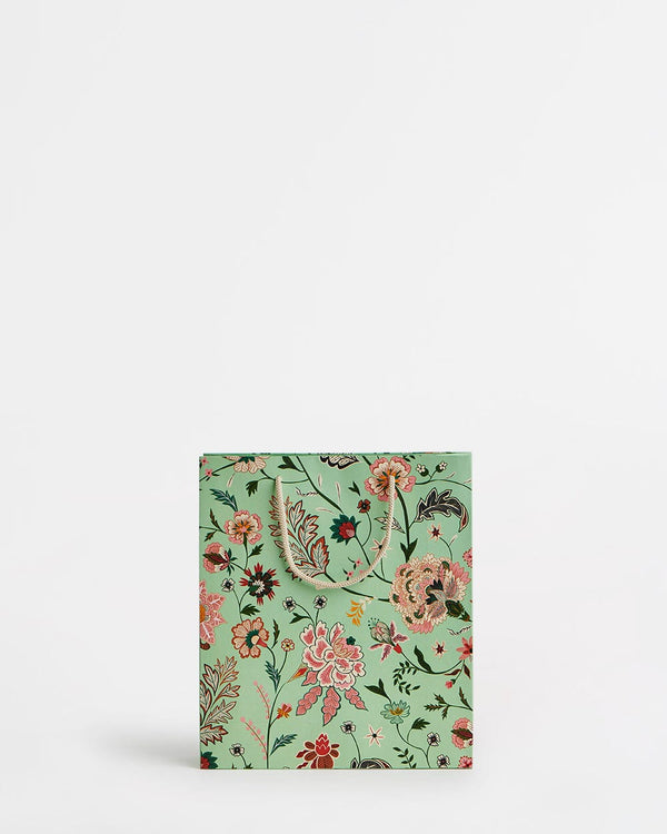 Chumbak Bohemian Paisleys  Vertical Gift Bag-Mint