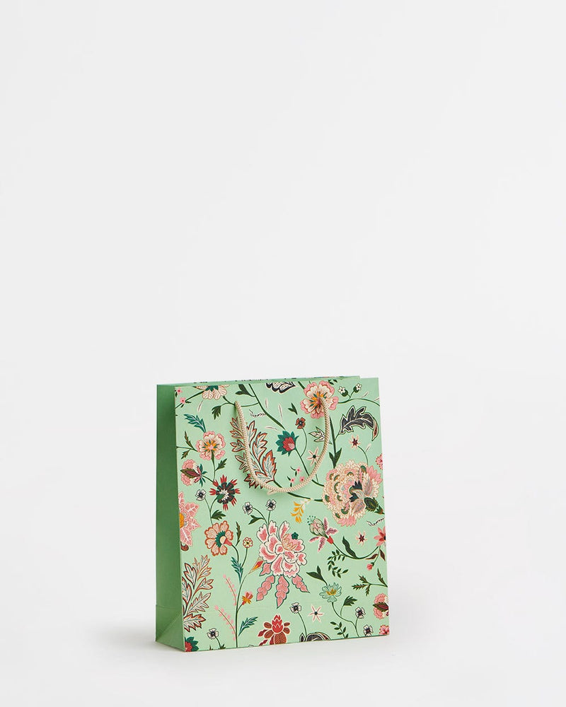 Chumbak Bohemian Paisleys  Vertical Gift Bag-Mint