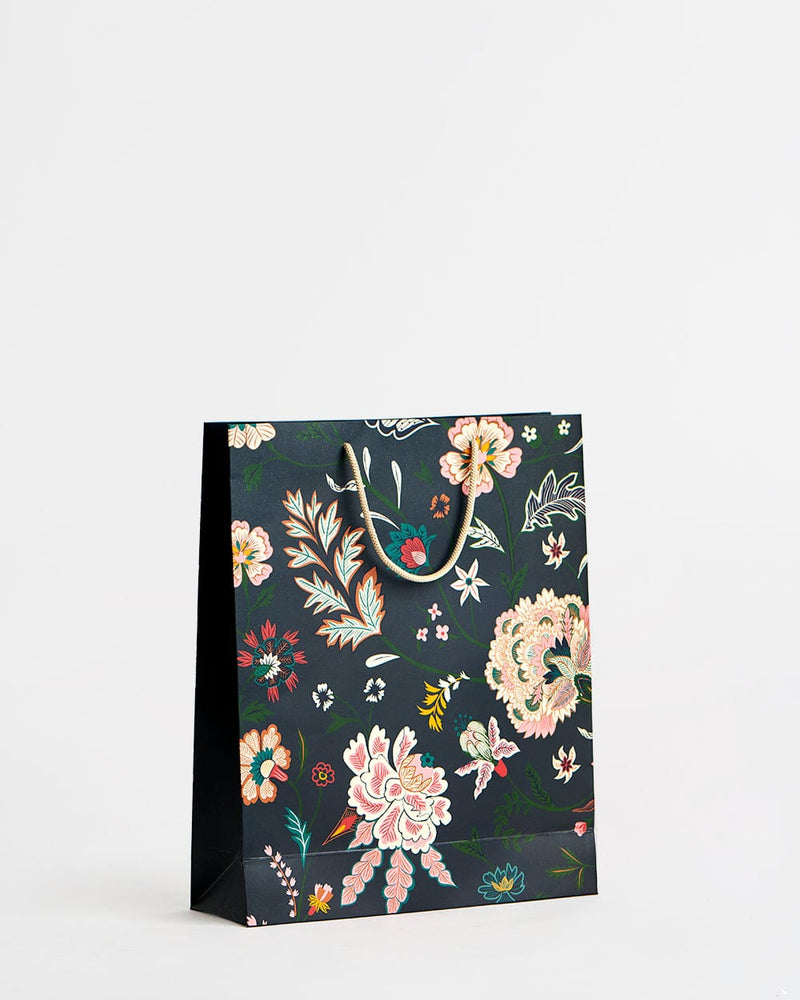 Chumbak Bohemian Paisleys Vertical Gift Bag-Black