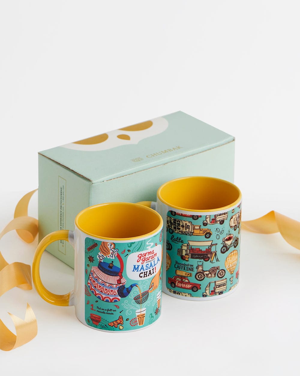 Morning Cuppa Mugs Gift Set-Yellow