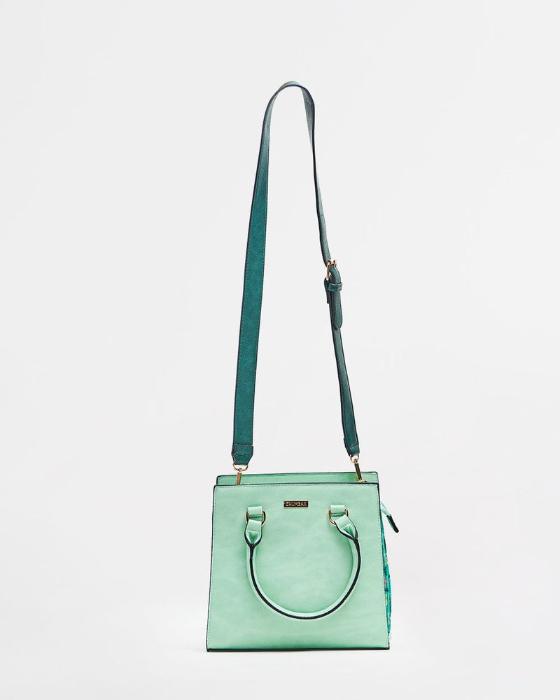 Chumbak Neon Floral Hand Bag  - Neon Green