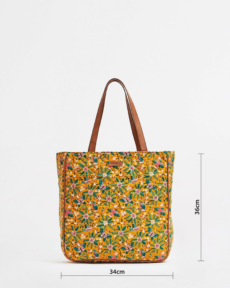 Chumbak Countryside Vintage Quilted Tote Bag