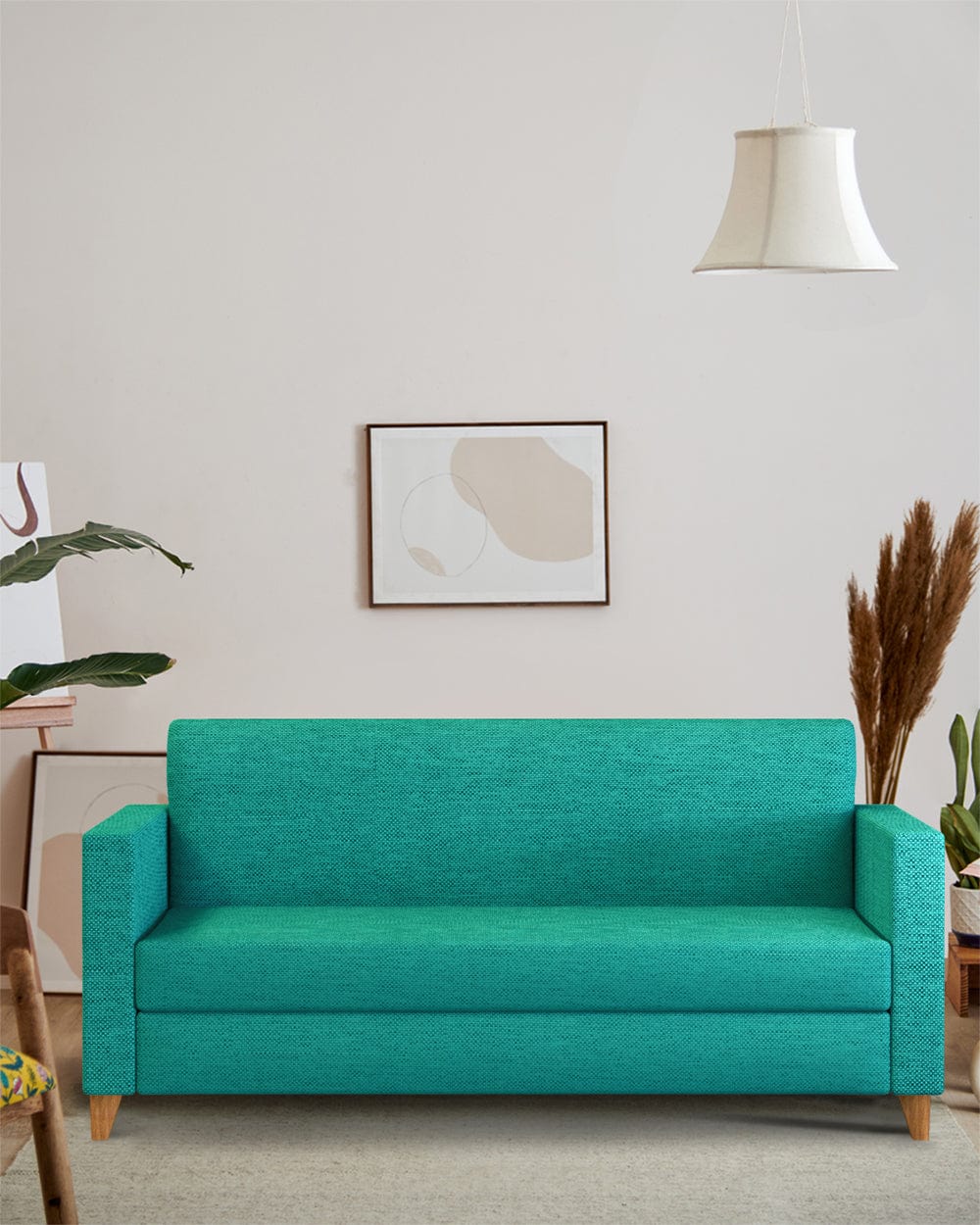 Chumbak Modern Couch-Maldivian Teal