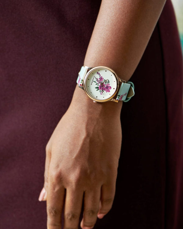 Chumbak TEAL by Chumbak Jungle Flowers Watch-Mint