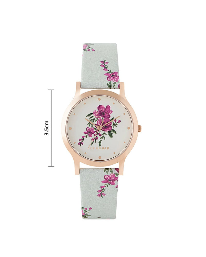 Chumbak TEAL by Chumbak Jungle Flowers Watch-Mint