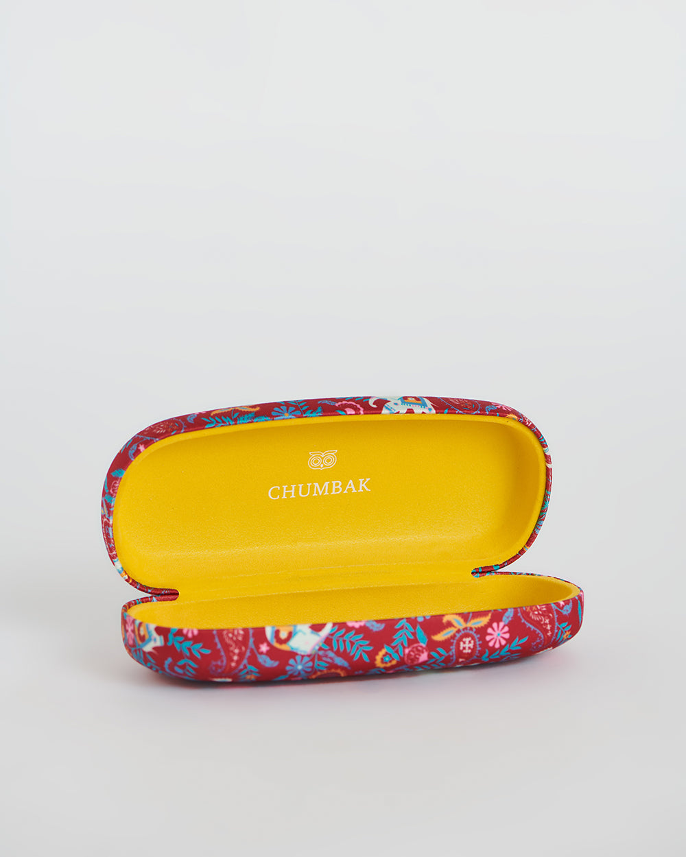 Chumbak Paisley Blossoms Red Eyewear Case