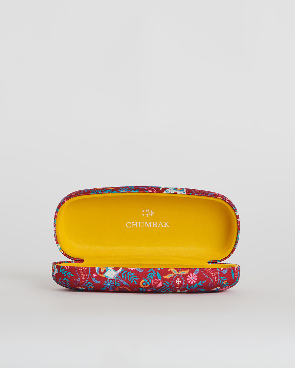 Chumbak Paisley Blossoms Red Eyewear Case