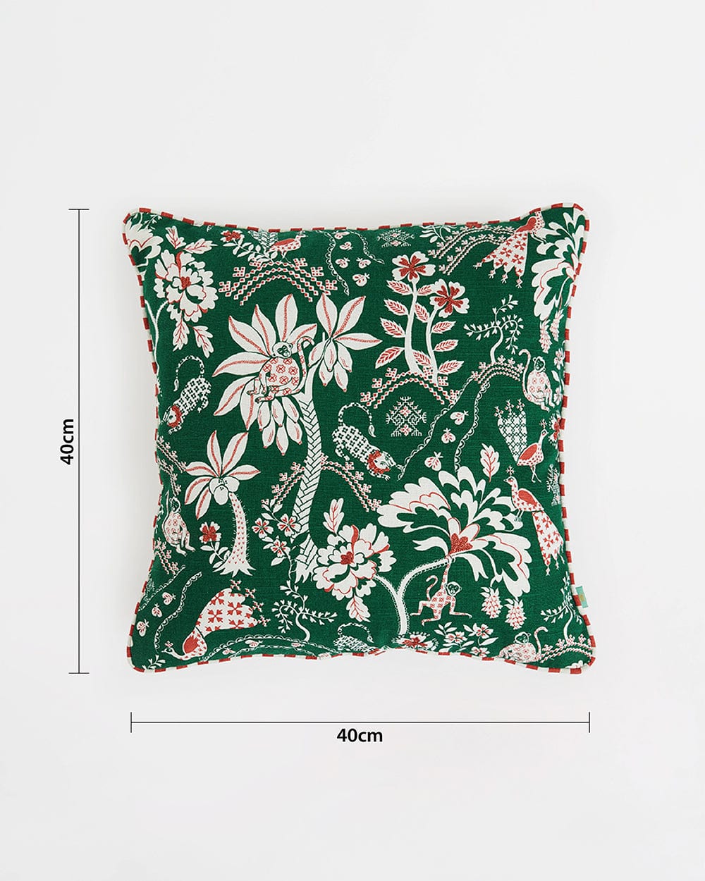 Chumbak Bageecha 16" Kasuti Cushion Cover Set  | Set of 3 