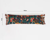 Chumbak Jungle Kasuti Lumbar Cushion Cover | 30 cm x 100 cm