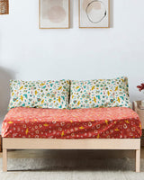 Chumbak TEAL by Chumbak Arizona Hummingbird Bedsheet-Queen size, 136TC