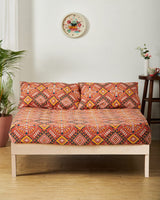 Chumbak TEAL by Chumbak Mexico Aztec Bedsheet-Queen size, 136TC