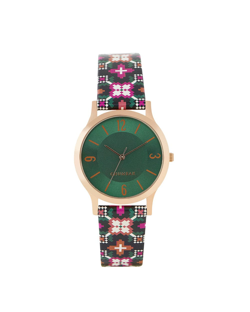 Chumbak TEAL by Chumbak Indie Aztec Watch- Green