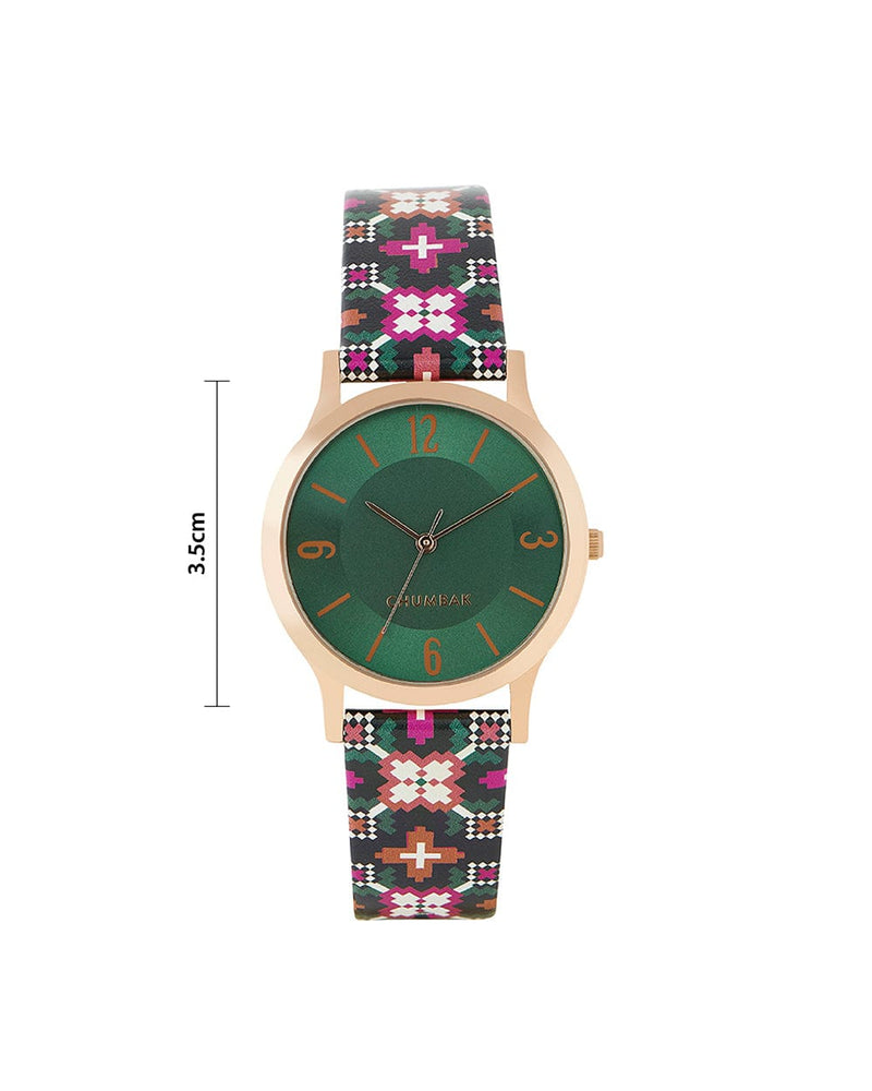 Chumbak TEAL by Chumbak Indie Aztec Watch- Green