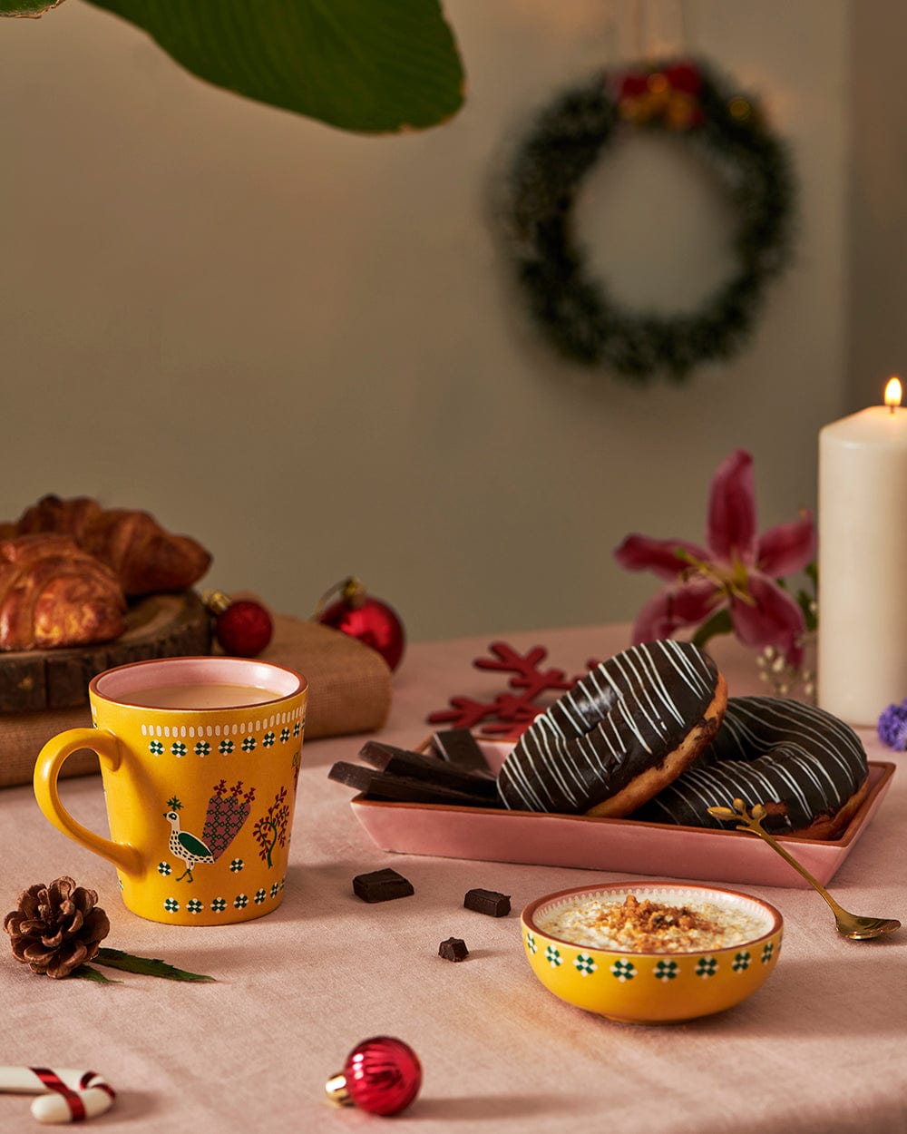 Chumbak Me Time - Tea Time Gift Box - Bowl, Mug & Snack Tray