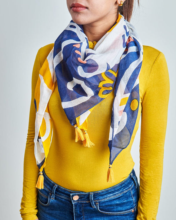 Chumbak Don’t Look Back Carnival Scarf - Square 
