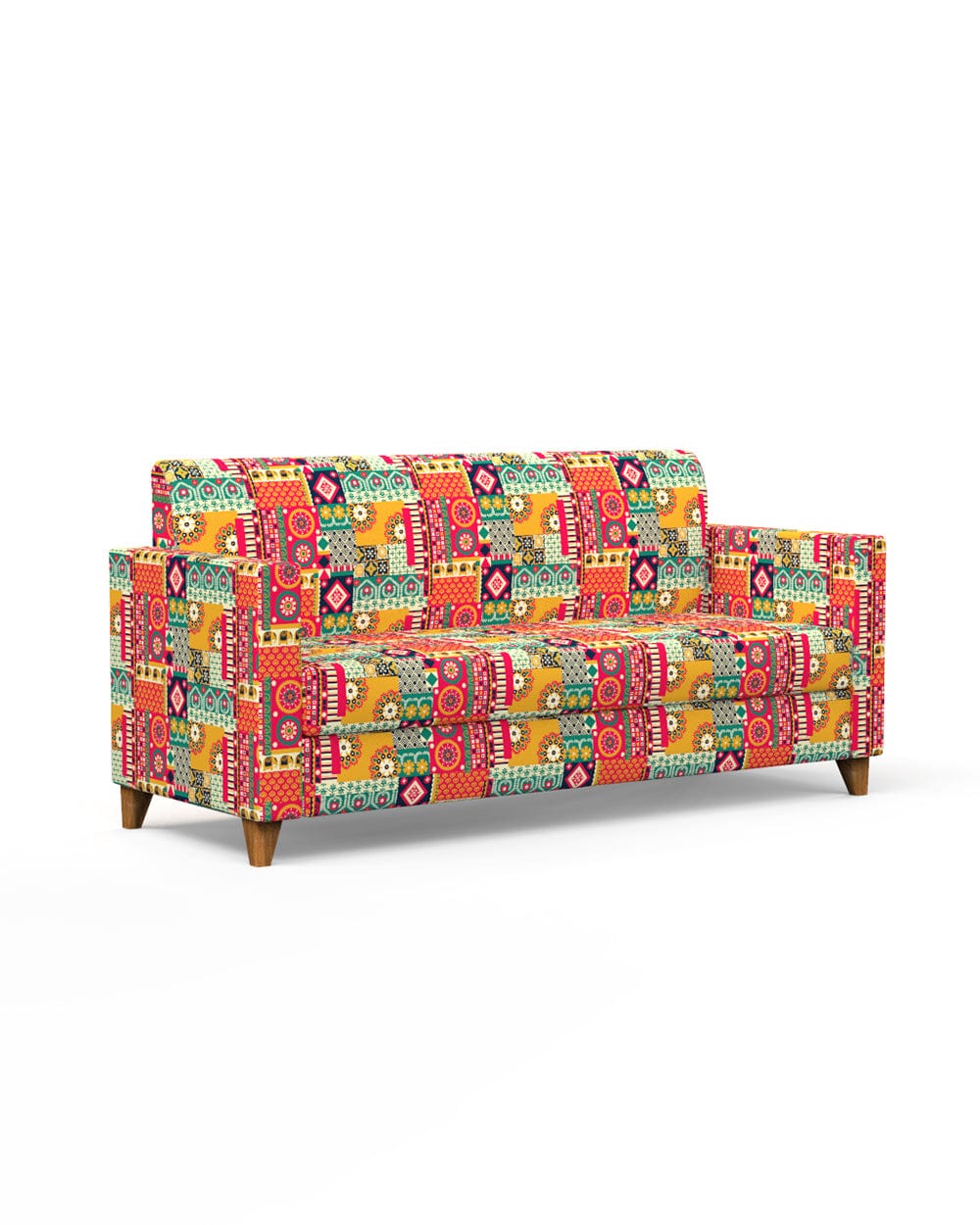 Chumbak Modern Couch-Floral Swirls