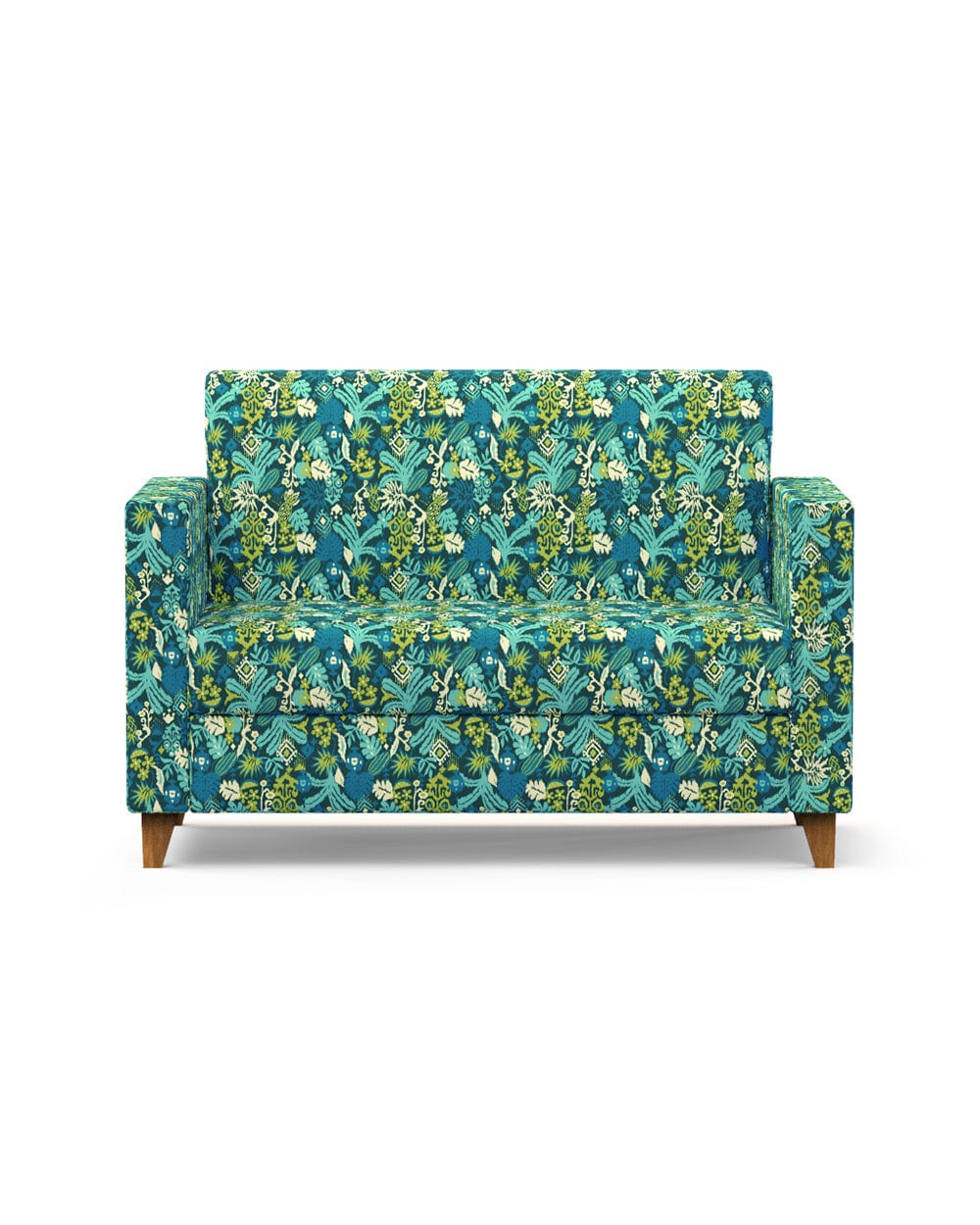 Chumbak Modern Loveseat-Tropical Ikkat