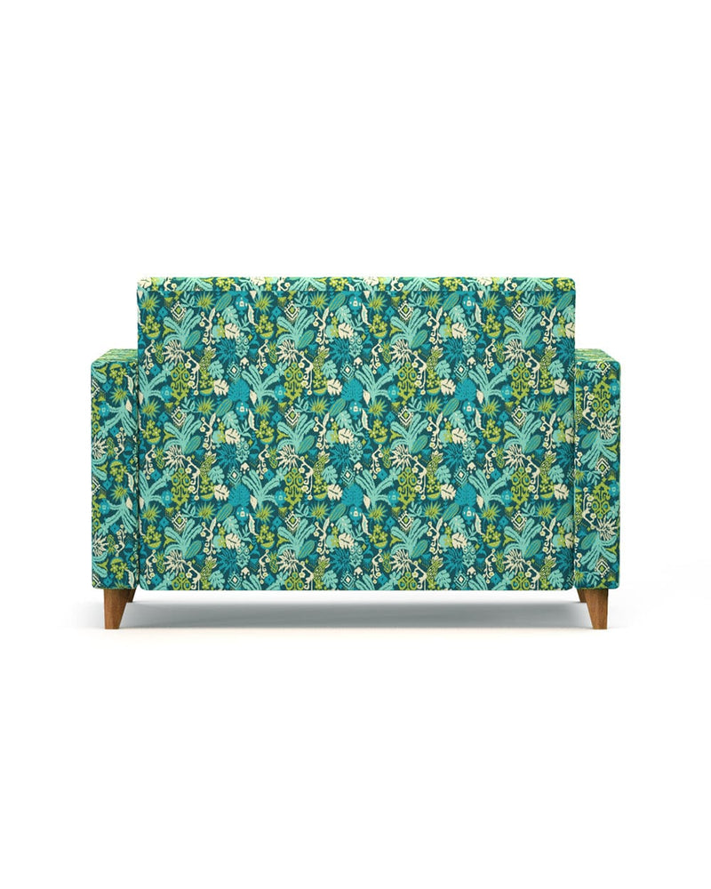 Chumbak Modern Loveseat-Tropical Ikkat