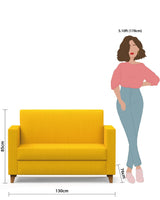 Chumbak Modern Loveseat-Sahara Mustard