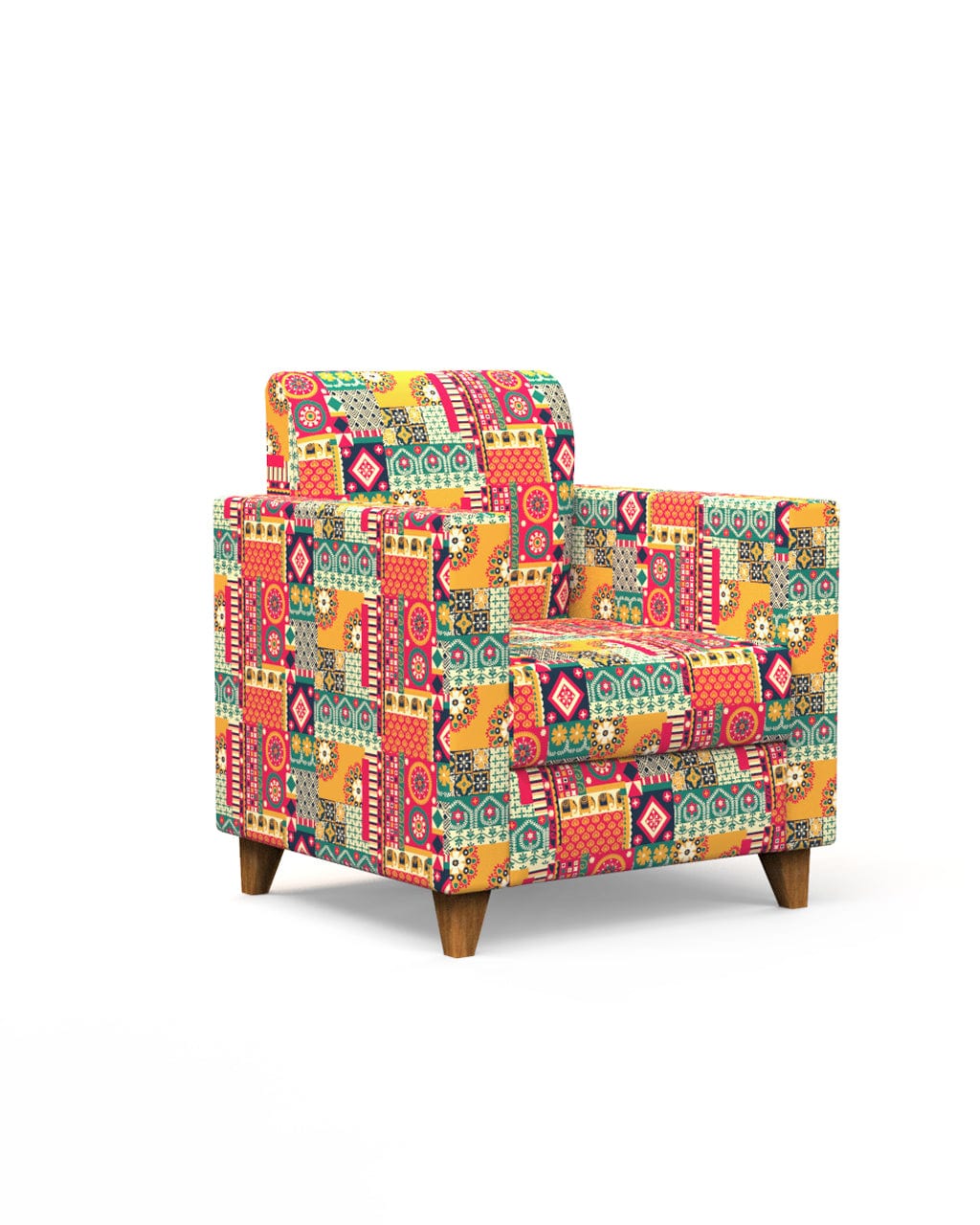 Chumbak Modern Chair-Floral Swirls