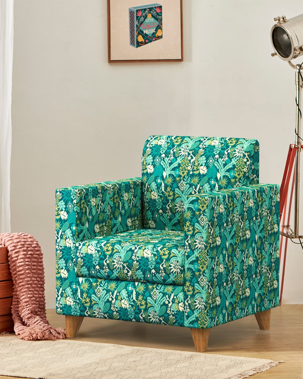 Chumbak Modern Chair-Tropical Ikkat