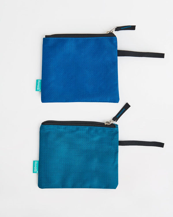 Chumbak Makeup Buff Pouch-Blue & Green