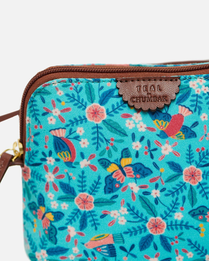 Chumbak Teal By Chumbak Birds of Paradise Sling Bag