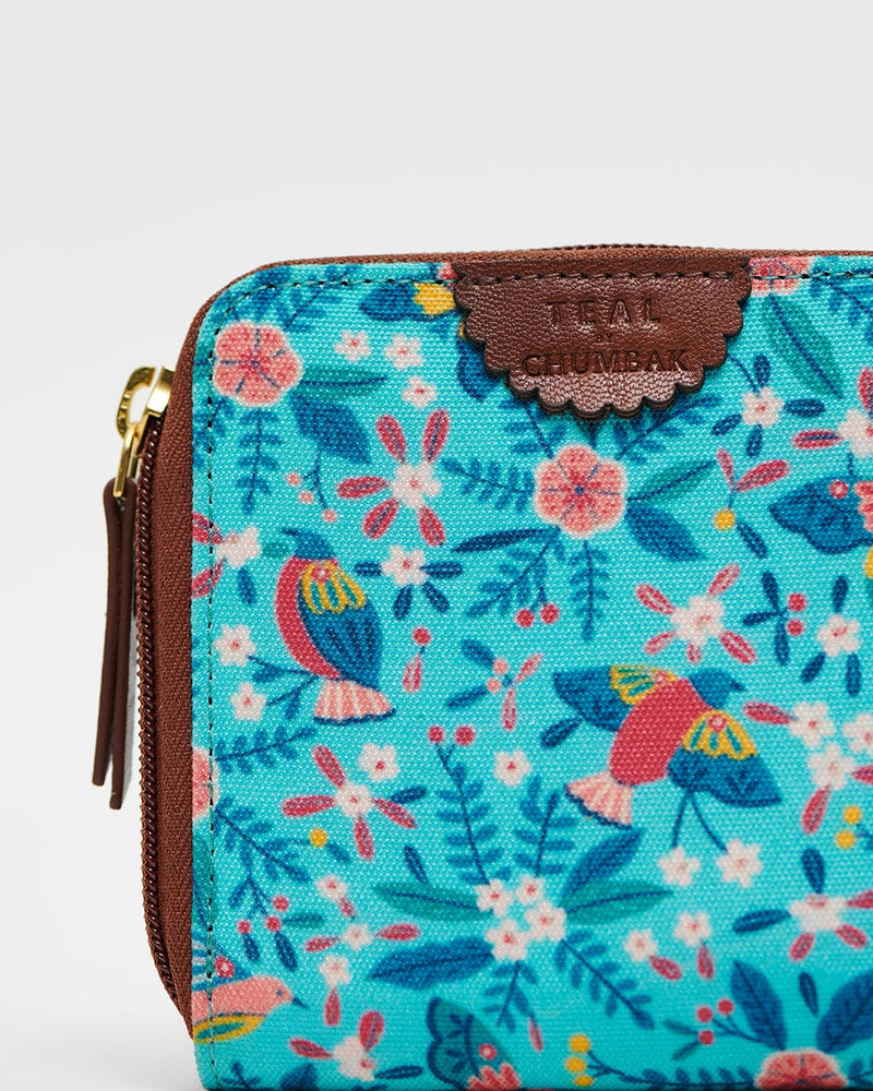 Chumbak Teal By Chumbak Birds of Paradise Mini Wallet