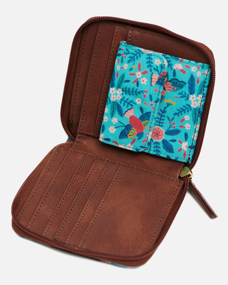 Chumbak Teal By Chumbak Birds of Paradise Mini Wallet