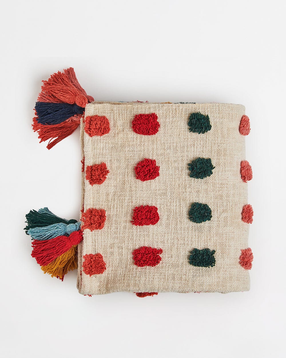 Chumbak Rainbow Tassel  Throw