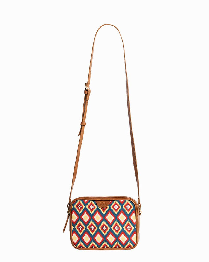 Chumbak Teal by Chumbak Ikat Glow Sling Bag