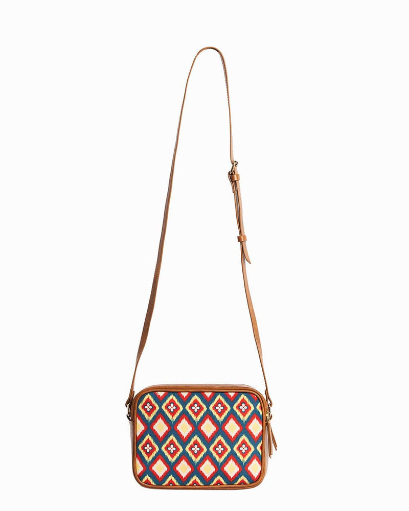 Chumbak Teal by Chumbak Ikat Glow Sling Bag