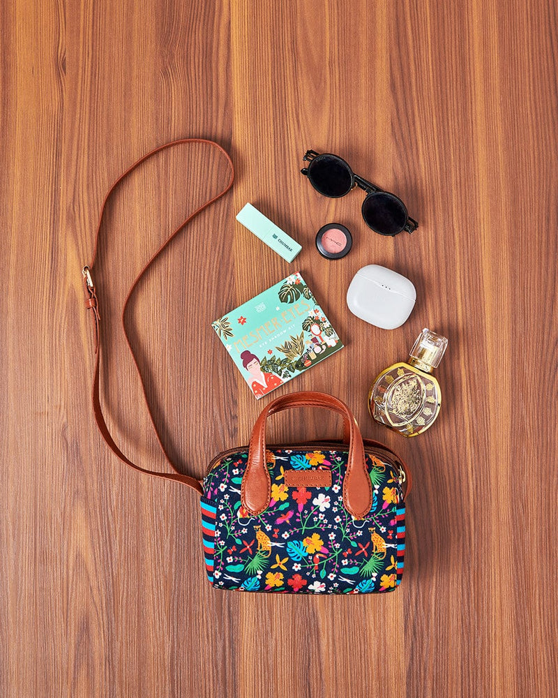 Chumbak Madagascar Tales Sling bag-Navy