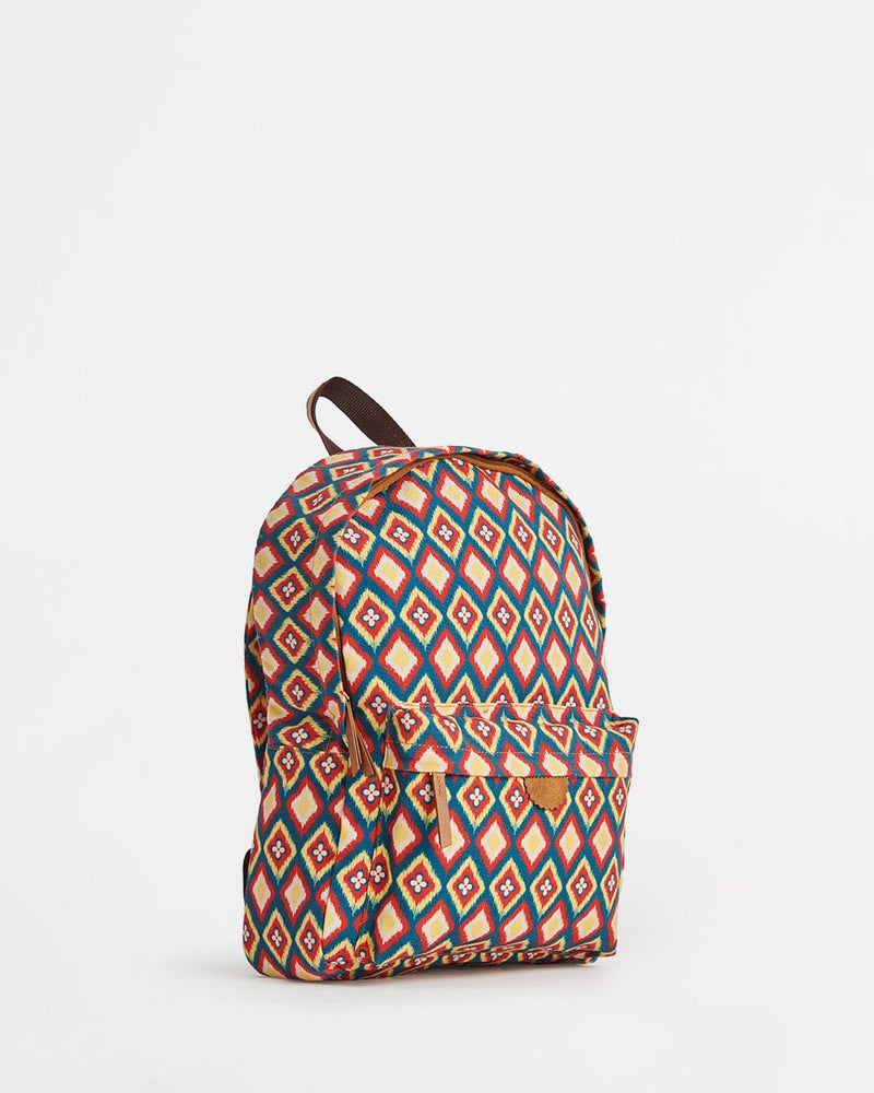 Chumbak Teal By Chumbak Ikkat Glow Laptop Backpack