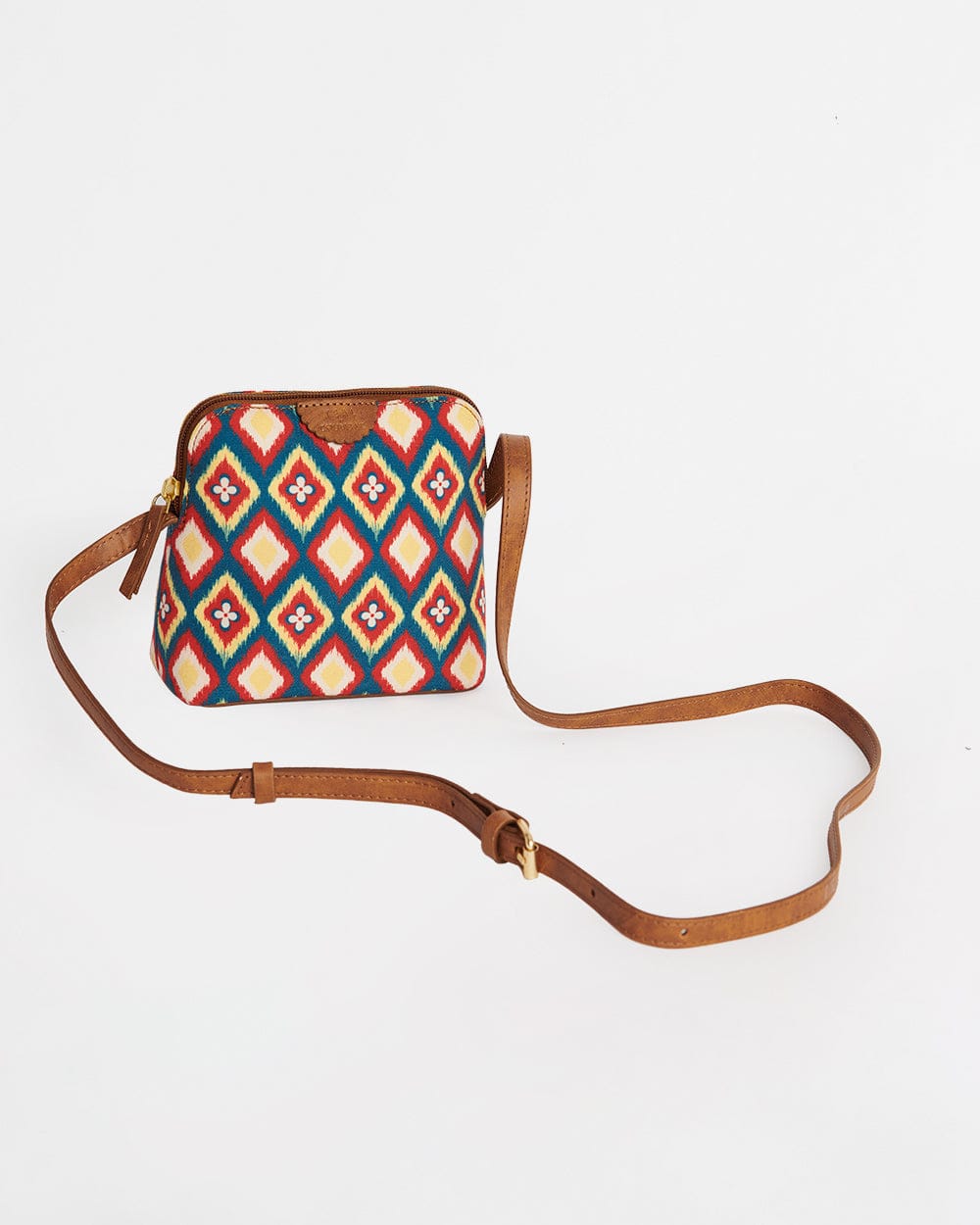 Chumbak Teal By Chumbak Ikat Glow Sling Bag