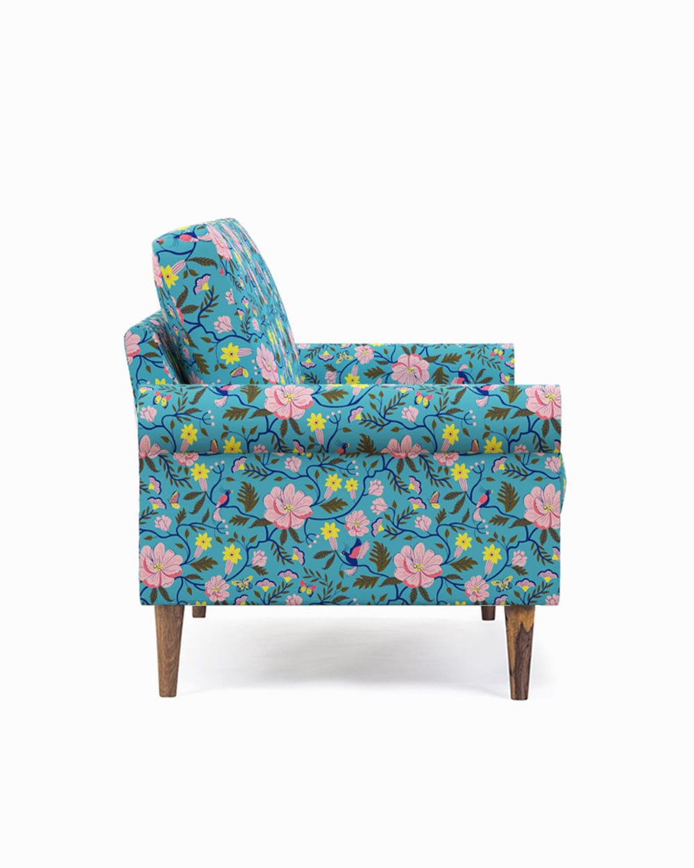 Chumbak Colonial Couch 3 Seater Spring Bloom Teal